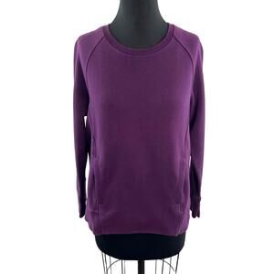 LULULEMON Purple Crewneck Sweatshirt Long Sleeve Pullover Logo 6 8 ?